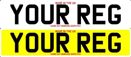 Number plates car single - plates, or