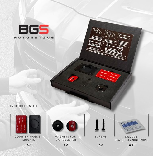 Magnetic number plate holder - number,