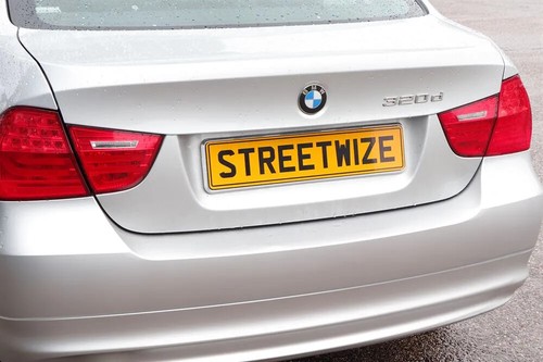 Chrome silver number plate - number,